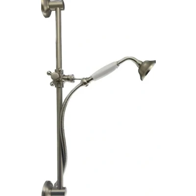 Afbeelding van PB klassieke Glijstangset met handdouche en doucheslang RVS 1208899112