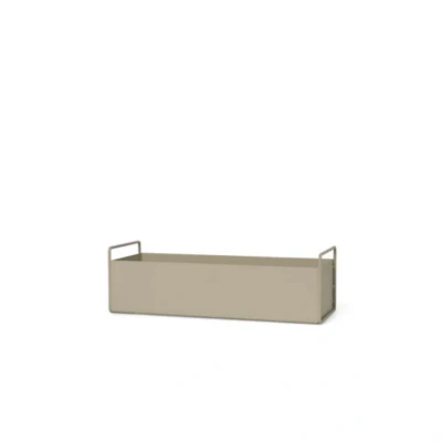 Afbeelding van ferm LIVING Plantenbak Klein, beige, 45 x 16 14 cm, staal
