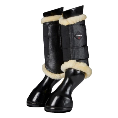 Image de LeMieux Guêtres Brushing Fleece Noir/Naturel M (Cob)