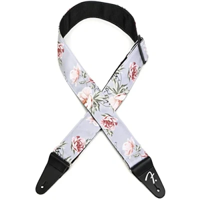 Afbeelding van Fender Floral Strap Gray 2 Gitaarband grijs