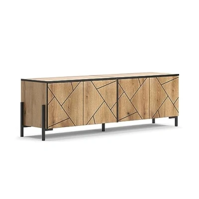 Afbeelding van Vicco TV meubel Hatto, Bruin/Bruin, 156.8 x 50 cm