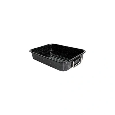 Image de Beka 14721404 Kitchen Roc Plat à four rectangulaire en émail Noir 40 cm