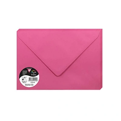 Afbeelding van Clairefontaine 11292C verpakking met 25 afzonderlijke kaarten formaat 7 x 9,5 cm 210 g/m² kleur: goud uitnodigingskaarten voor evenementen en briefwisseling Pollen serie premium papier glad