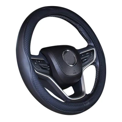 Afbeelding van Autostuurhoes van microvezelleer, 38,1 cm/15 inch (zwart)