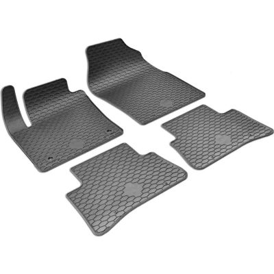 Afbeelding van WALSER 50888 Vloermatset Waterdicht Rubber voor en achter Antraciet/Zwart Op maat gemaakt
