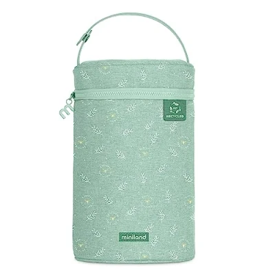 Afbeelding van Miniland Ecothermibag Double geïsoleerde tas voor het vervoer van flessen, thermosflessen, tuppers, luchtdicht, snacks.