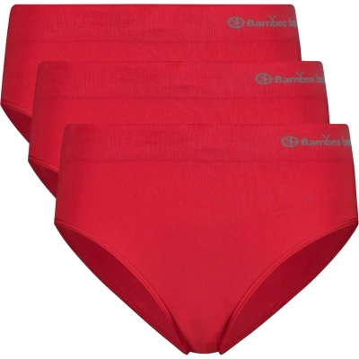 Afbeelding van Bamboo Basics Naadloze Slip Belle 3 pack Rode Maat XL Bamboe Ondergoed Dames Naadloos Slips