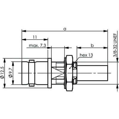Afbeelding van Telegärtner J01001A0078 BNC connector Bus, inbouw 50 Ω 1 stuk(s)