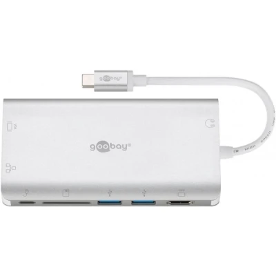 Afbeelding van Goobay USB C Premium Multiport Adapter HDMI + 2x 3.0 CR RJ45 VGA
