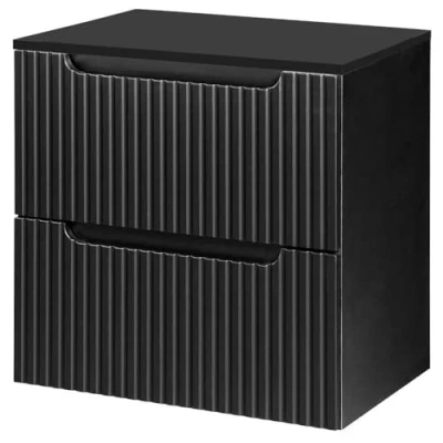 Afbeelding van Wastafelonderkast Newport 60x60x40 cm zwart [en.casa]