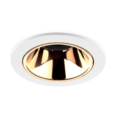 Afbeelding van LED Inbouwspot 5W CREE, Rond, Ø64mm, Kantelbaar, Dimbaar, Wit/Koper, Warm Wit