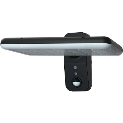 Afbeelding van V TAC VT 414 B Solarlampen Solar Wandlampen Sensor IP65 Zwart 15 Watt 2000 Lumen 6000K+4000K