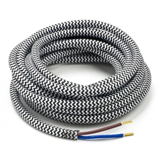 Afbeelding van Strijkijzersnoer Calex 3 meter (2 x 0.75 mm², Zwart/wit gestreept)
