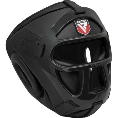 Afbeelding van RDX Sports T1 Hoofdbeschermer Met Verwijderbare Gezichtskooi Zwart Large Kleur: Boksen Boks Bescherming Bokshelm