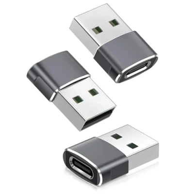 Afbeelding van BASESAILOR Adapter USB C aansluiting naar A stekker, 3 stuks, converterkabellader type voor Apple Watch 7 SE, iPhone 11 12 13 Pro Max Mini, 8, AirPods, iPad 10 Air 5,14, Samsung Galaxy S23 S22 S21