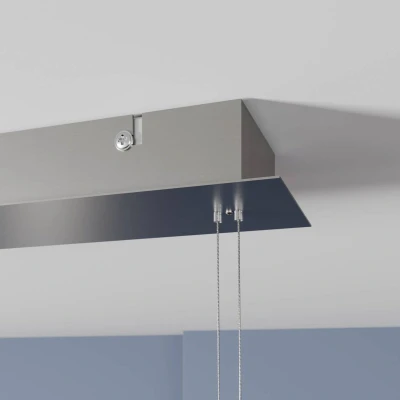 Afbeelding van Lindby Hanglampen 8lichts glas, metaal H: 11.5 cm mat nikkel Inclusief lichtbronnen