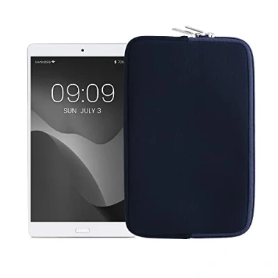 Afbeelding van kwmobile universele Tablet hoes Stevige stijlvolle voor tablets Neopreen sleeve geschikt 8&quot; 8,4&quot; donkerblauw