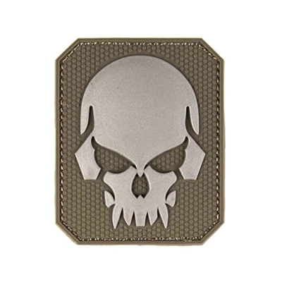 Afbeelding van Mil Tec 3D Skull PVC patch met klittenband Large Olive