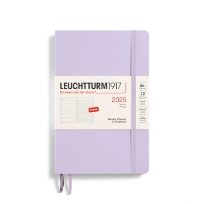 Afbeelding van Leuchtturm1917 Weekly Planner &amp; Notebook B6+ Paperback 12 maanden 2025 Softcover Lilac