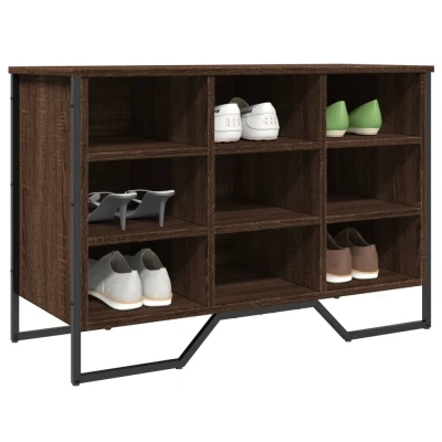 Afbeelding van Schoenenkast 90x38x61,5 cm bewerkt hout bruin eikenkleurig