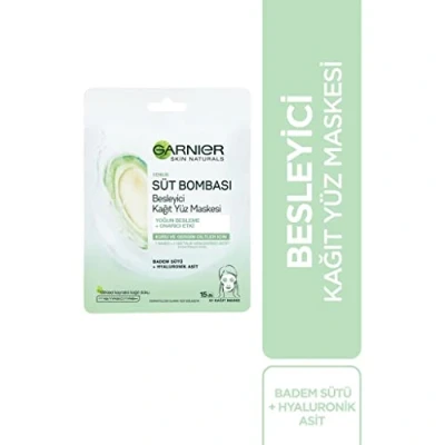 Afbeelding van Textielmasker met Almond Milk For Dry and Sensitive Skin Natura L S Milky Tissue Mask 28 g