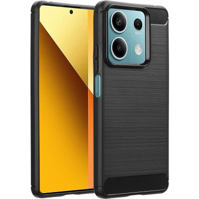 Afbeelding van imoshion Hoesje Geschikt voor Xiaomi Redmi Note 13 (5G) Siliconen Brushed Backcover Zwart
