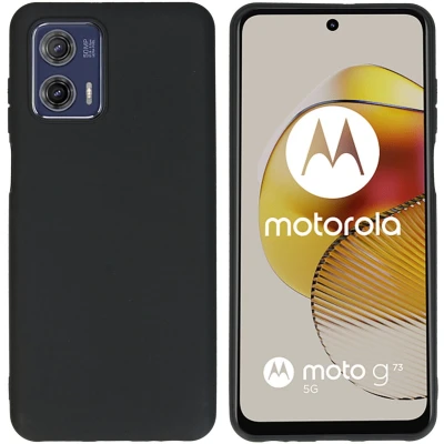 Afbeelding van iMoshion Hoesje Geschikt voor Motorola Moto G73 Siliconen Color Backcover Zwart