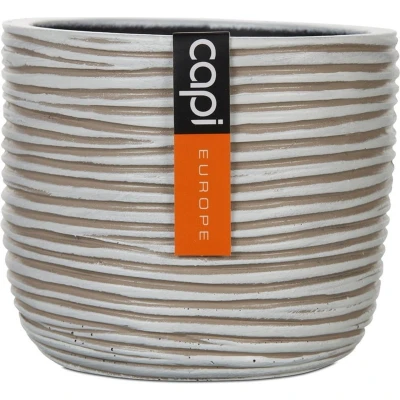 Afbeelding van Pot bol Rib 24x21 Ivoor Capi Europe