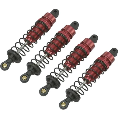 Afbeelding van Reely 1:10 Hydraulische schokdempers aluminium Rood (metallic) Met veren Zwart 90 mm 4 stuk(s)