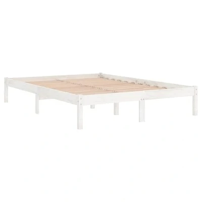 Afbeelding van Bedframe massief grenenhout wit 160x200 cm
