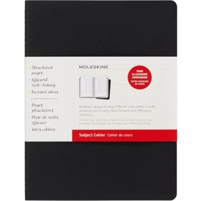 Afbeelding van Moleskine Subject Cahier Journals Extra Large Zwart / Rood set van 2