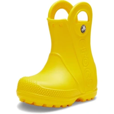 Afbeelding van Crocs Handle It Rain Boot Enkellaarzen, uniseks, kinderen, Geel.