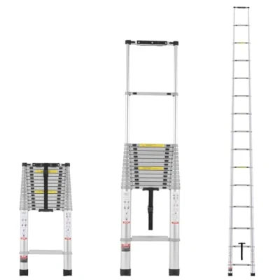 Image de VEVOR Échelle Télescopique Alu Extensible Rétraction Multi boutons 6,2 m 190 kg