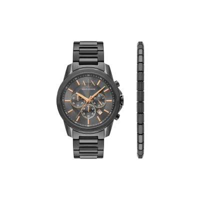 Afbeelding van Armani Exchange Heren Horloge geschenkset Grijs