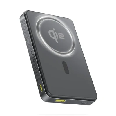 Afbeelding van Baseus Qi2 Magsafe powerbank 10.000 mAh PD 22,5 W magnetische draadloze snel opladen externe batterij voor iPhone 16/15/14/13, mini USB C klein maar krachtig, zwart
