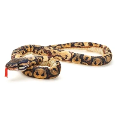 Afbeelding van Zappi Co 100% gerecycled pluche, Birmese Python, slangenspeelgoed (100 cm lang), zacht, milieuvriendelijk, bruin voor pasgeborenen