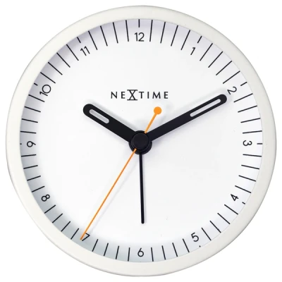 Afbeelding van Wekker Nextime Small 9 cm wit