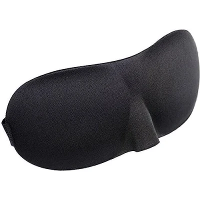 Afbeelding van Slaapmasker 3D Oogmasker slaap vrouwen en mannen Blinddoek Slaapcomfort Zwart