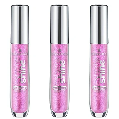 Afbeelding van essence extreme shine volume lipgloss, nr. 10, paars, glanzend, fris, lichtdoorlatend, veganistisch, olievrij, alcoholvrij, zonder conserveringsmiddelen, 3 x 5 ml