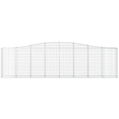 Afbeelding van VidaXL Schanskorven 4 st gewelfd 400x30x100/120 cm ijzer