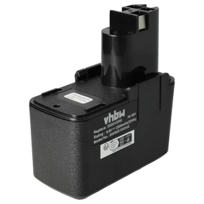 Afbeelding van vhbw Accu geschikt voor Bosch GSR 9.6 VES 1, 2, 9.6VET, VPE 2 elektrisch gereedschap (3300mAh NiMH 9,6V)