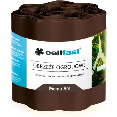 Afbeelding van Cellfast Gazonrand / palisade Borderrand 15cm x 9m bruin