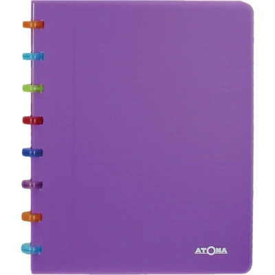Afbeelding van Atoma Tutti Frutti Schrift, Ft A5, 144 Bladzijden, Gelijnd, Transparant Paars Schrift