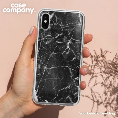 Afbeelding van Case Company® hoesje geschikt voor Xiaomi 13 Zwart Marmer Soft Cover Telefoonhoesje Bescherming aan alle Kanten en Schermrand