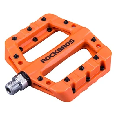 Afbeelding van fietspedalen, nylon, composietpedalen, 9/16, mountainbikepedalen, 3 lagers, antislip, waterdicht, anti stof, oranje