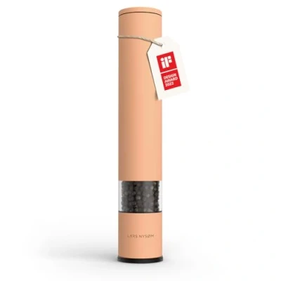 Afbeelding van LARS NYSØM &#039;Lagom&#039; Peper en zoutmolen XL 1 stuk (28,8cm) Verstelbae maalgraad Roestvrijstaal Creamy Peach