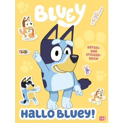 Afbeelding van Hallo BLUEY! Ein lustiges Rätsel und Stickerbuch