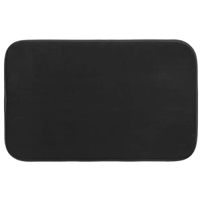 Afbeelding van 5Five Badkamerkleedje/badmat tapijt memory foam zwart 48 x 80 cm anti slip mat