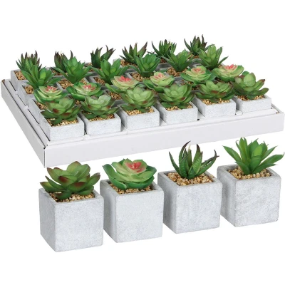 Afbeelding van Decoratieve plant Mica Decorations 8 x 5 cm Groen PVC Vetplant