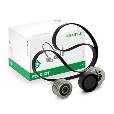 Afbeelding van INA 529 0009 20 Poly V riem set Met vrijlooppully RENAULT: LAGUNA 3, Clio 4, GRAND SCENIC DACIA: Lodgy, LOGAN MCV 2, SANDERO 2